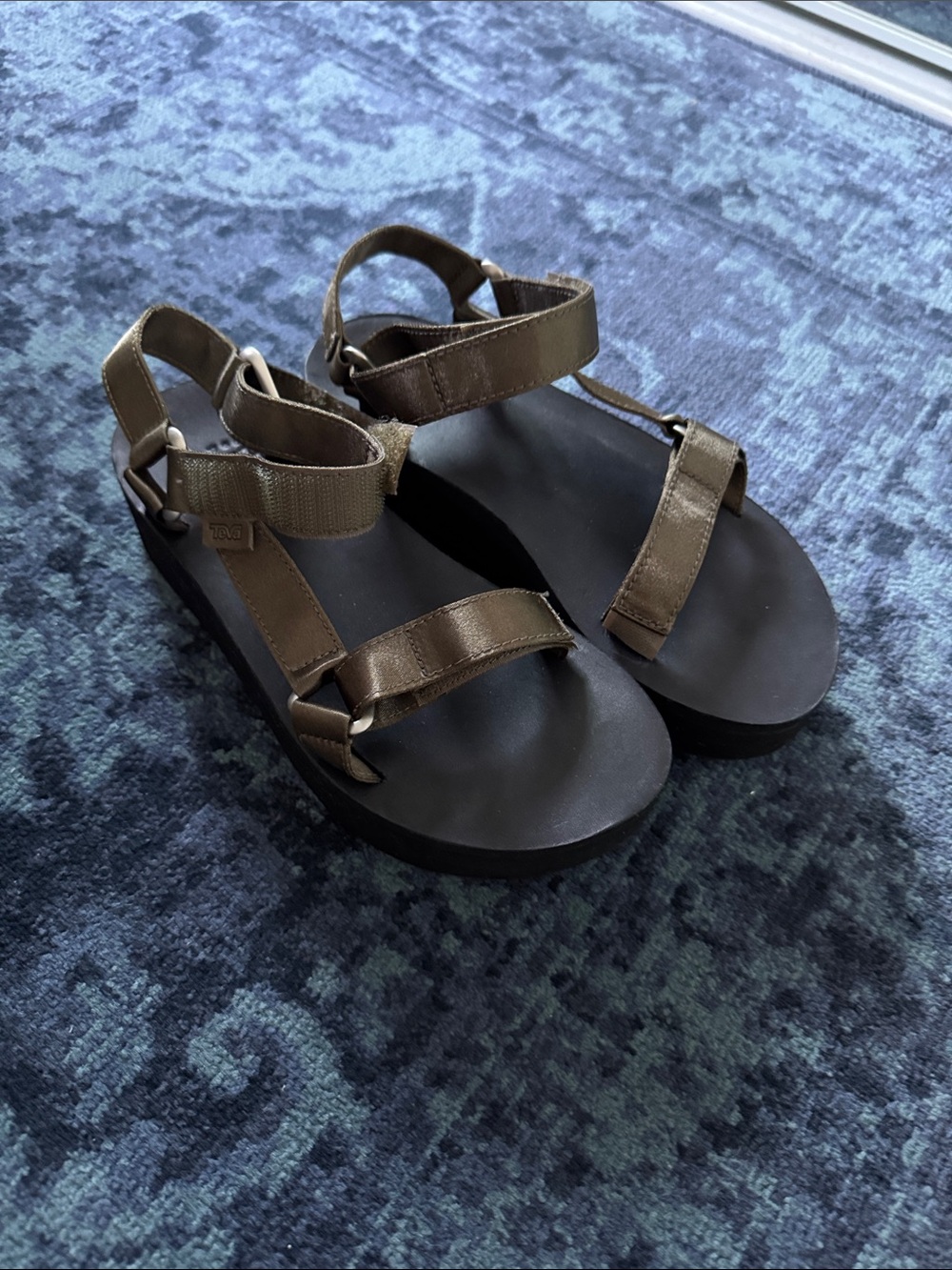 Teva Women's Olive Brown Adjustable Strappy Sandals